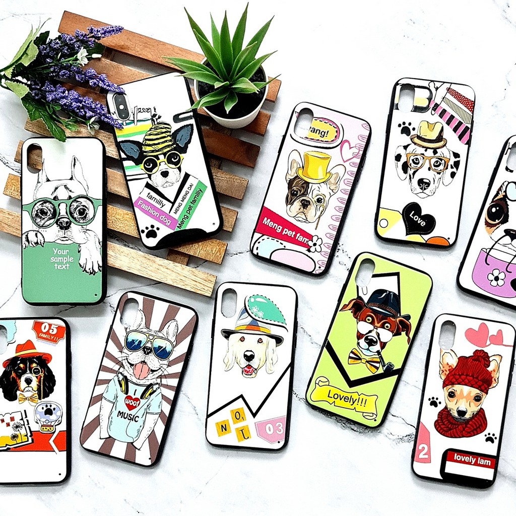 [ BUY 1 GET 1 FREE ] FDS - VIVO V5 V5S V5 LITE V7 V9 Y71 Y83 Y65 Y66 | cute DOG SERIES Soft Hard Case Embos UV