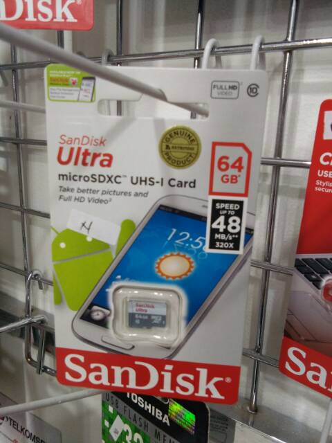 Memory Micro SD 64GB SanDisk Class 10