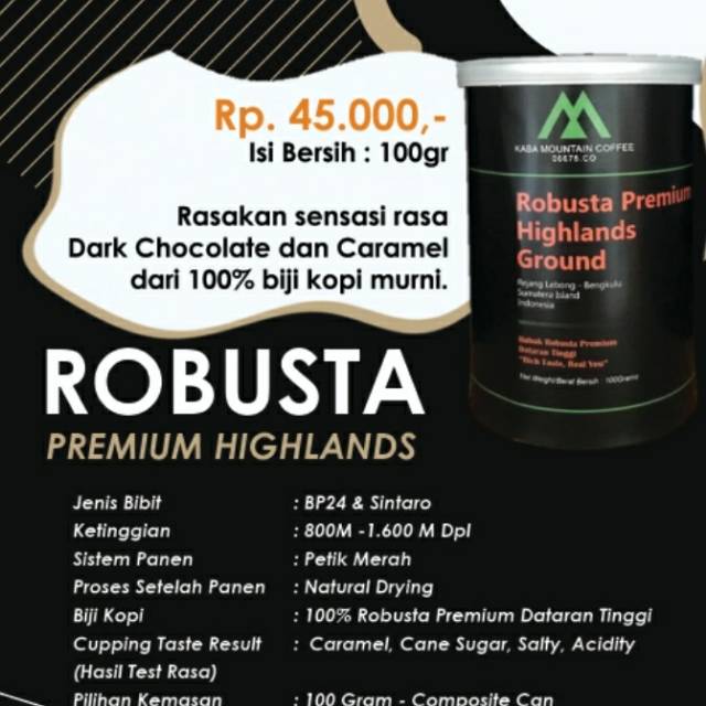 

Robusta Premium 100gr