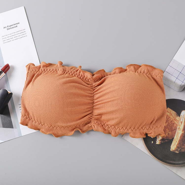 #Sisjuly# Strapless Bra dan Singlet Wanita Jepang Benang Strapless Non-Slip Kecantikan Kembali Tabung Atas Cak