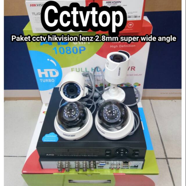 PROMO PAKET CCTV HIKVISION 8 CHANEL LENZ 2.8MM SUPER WIDE ANGLE 2MP/ FULL HD 1080P+ HDD LENGKAP