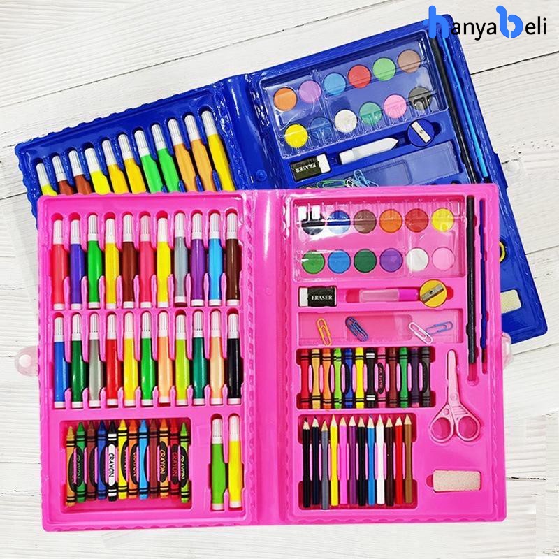 

CL Pensil Warna 86Pcs In 1 Crayon Anak Art Set Alat Lukis Menggambar Seni Kerajinan Anak