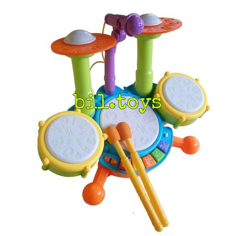 MAINAN ANAK MUSIK DRUM FUNNY JAZZ DRUM BABY DRUM ANAK MAINAN ANAK EDUKASI DRUM SET ELECTRIC