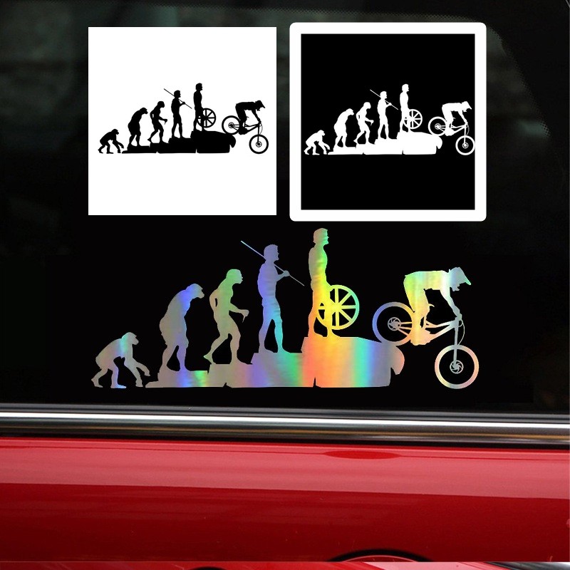 Tempelan Stiker Mobil FUNNY TRANSITIONAL FOSSIL Kualitas Import