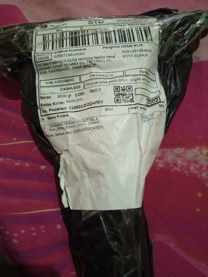 Home-klik  Tekiro Kunci T Set 4 Pcs ( 8mm, 10mm, 12mm, 14mm)