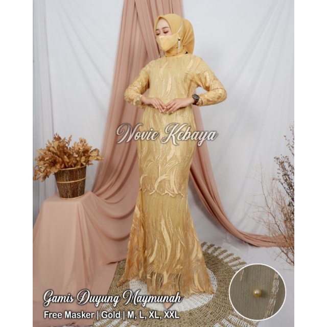 (COD) GAMIS TILLE MODERN DUYUNG-DRESS KEBAYA MODERN-GAMIS TILLE WISUDA-GAMIS TULE MURAH-KEBAYA GAMIS
