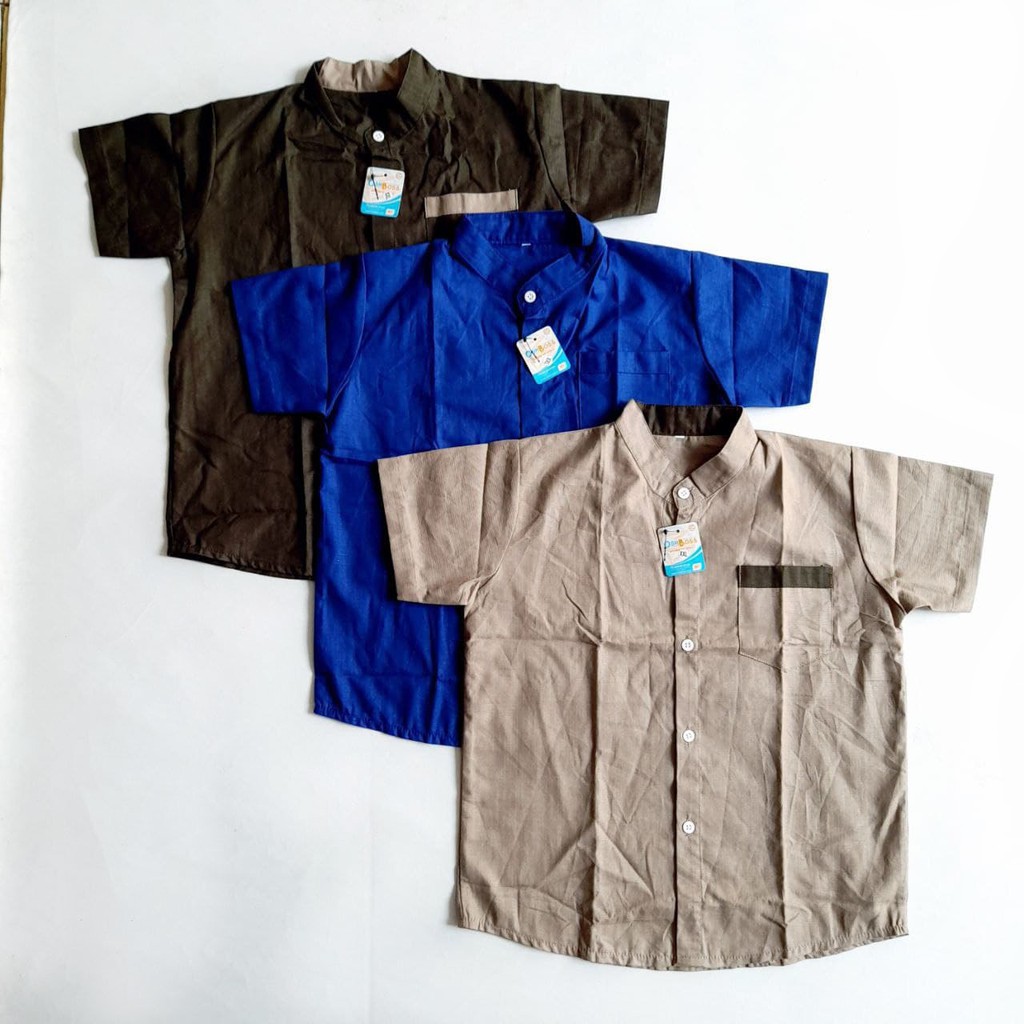 BAJU KOKO ANAK LAKI-LAKI/ KURTA ANAK / BAJU MUSLIM ANAK KAOS 7-8 TAHUN-1