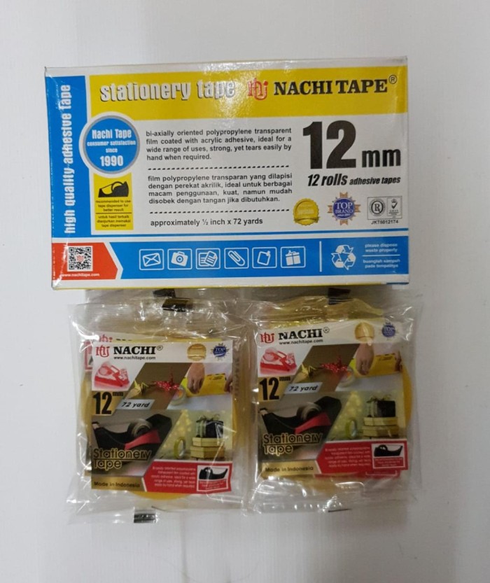 

ISOLASI NACHI 1/2x72 per roll | SELOTIP BENING