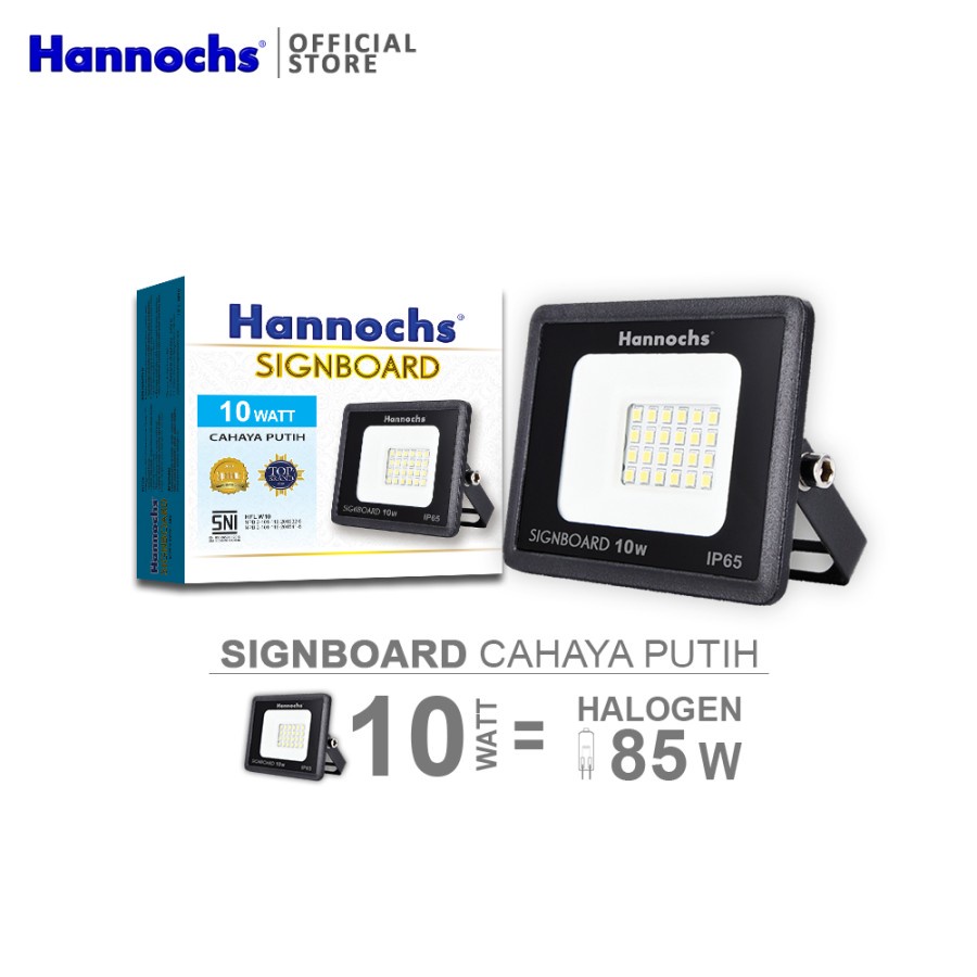 Hannochs LED Flood Light Signboard 10 watt CDL - Putih