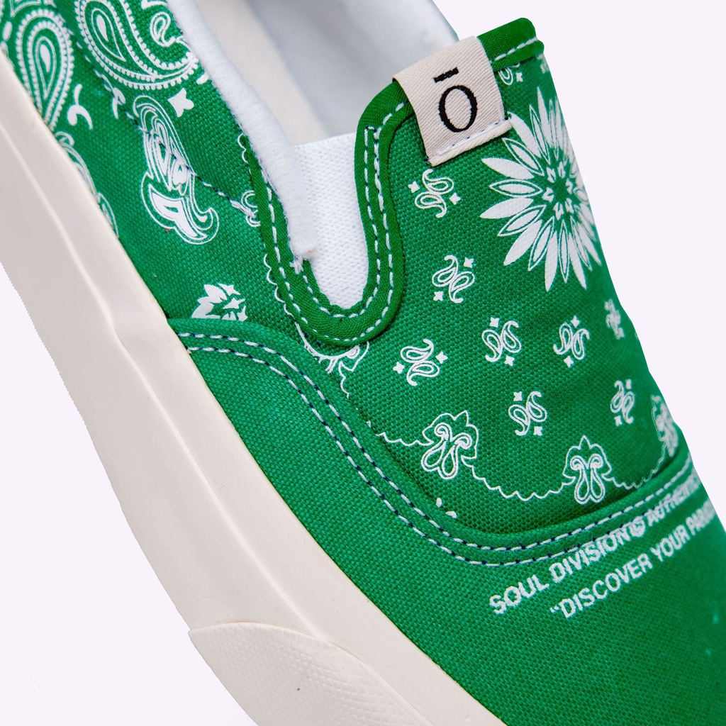 Sepatu Noosa Liberta Slip on Paisley Green/White