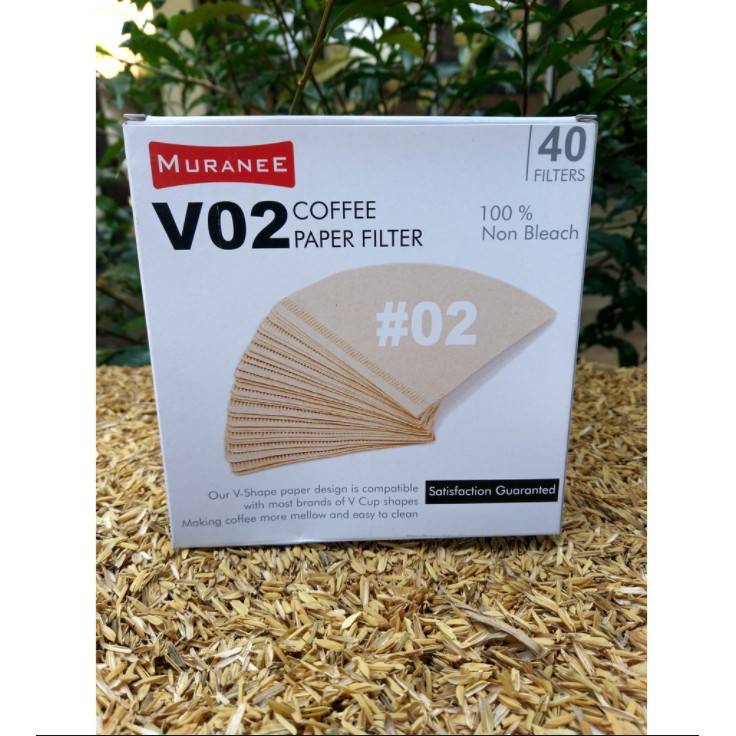 Muranee Coffee Paper Filter Kertas Kopi V02 Kertas Saring Kopi Original Isi 40 Lembar Paper Filter V60