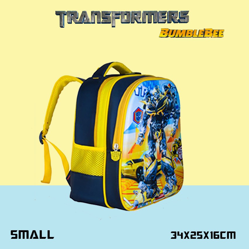 [Brandedbaby] TAS RANSEL ANAK SEKOLAH TRANSFORMER BUMBLE BEE IMPORT WATERPROOF S/M/L