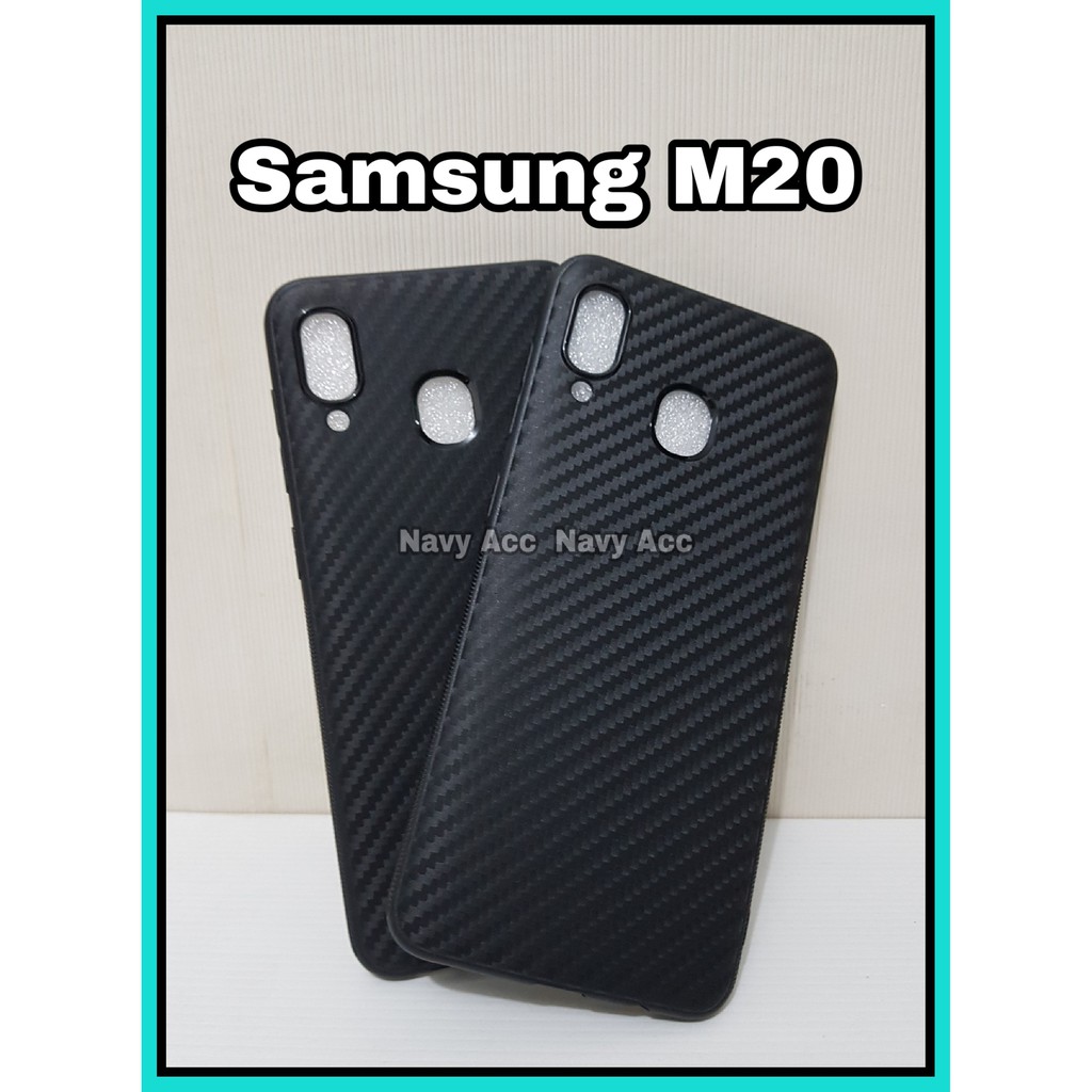 Case Carbon Samsung M20 - Softcase Carbon Samsung M20