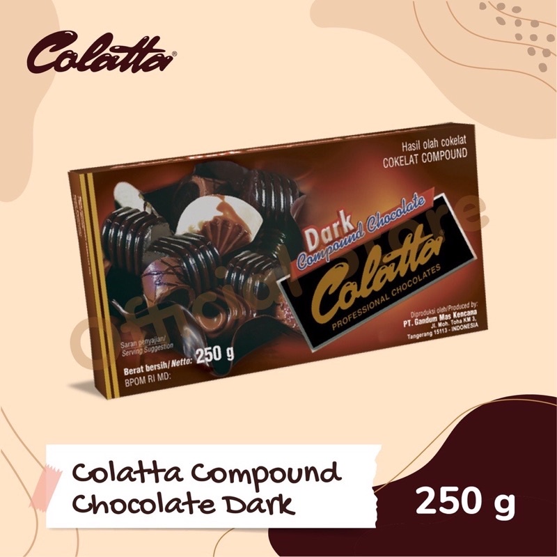 

Collata Dark Compound Coklat Batang Collata 250gr