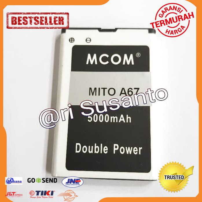 ACC HP BATERAI MCOM MITO A67 CORE BA-00131 DOUBLE POWER 5000MAH