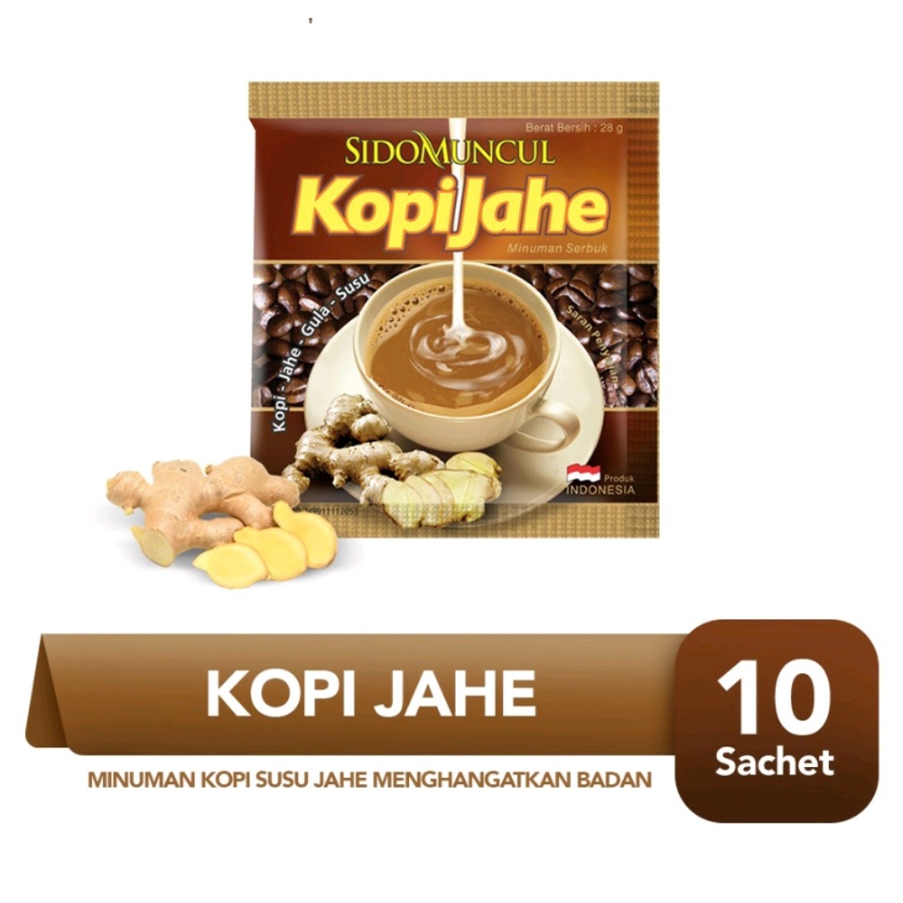 Minuman Kopi Jahe Sidomuncul Robusta dan Arabica (1 Renceng 10 pcs)