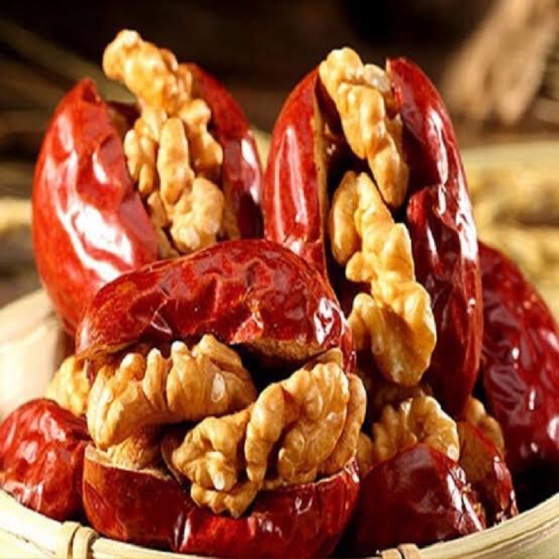 

zao jia he tao ren kacang walnut angco kurma merah 500 gram