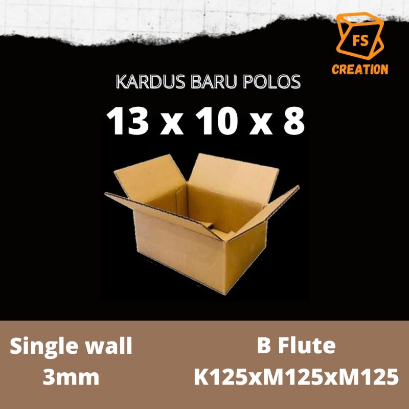 

Kardus Dus Box Kotak Packing Kecil Karton Coklat Polos Baru Ukuran 13x10x8