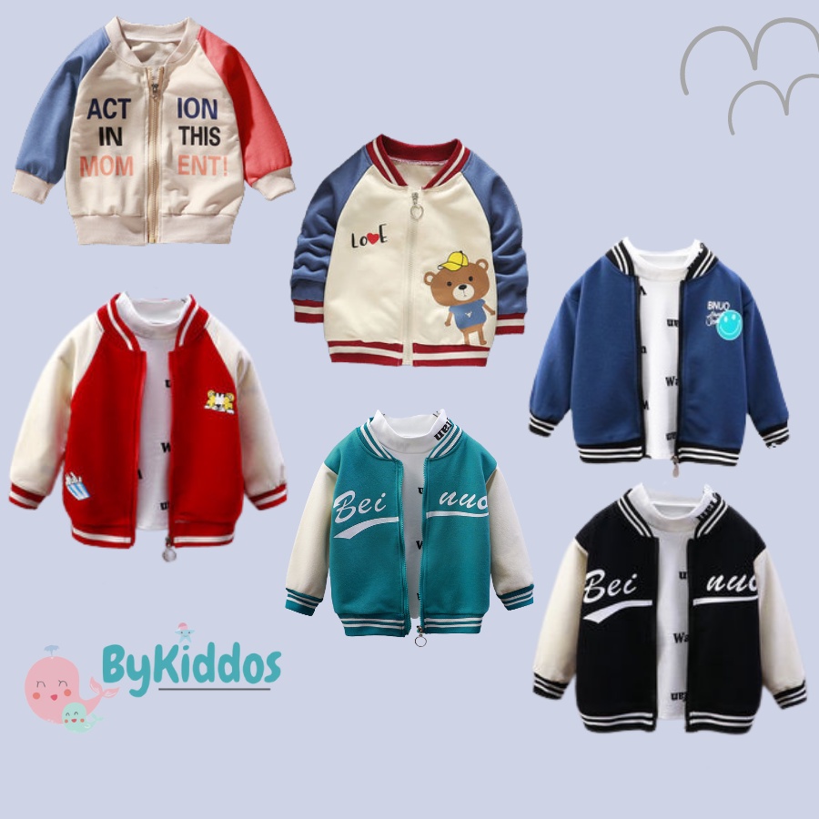 ByKiddos - Jaket Anak Laki Laki / Jaket Anak Perempuan / Jaket Unisex / Jaket Bayi / Hoodie anak Import