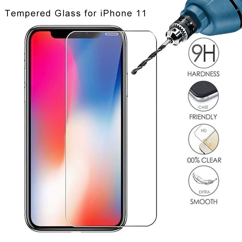 Pelindung Layar Tempered Glass Untuk Iphone Xs Max Xr X 6 6s Plus Se 2020 7 8 Plus 11 12 Pro Max Mini