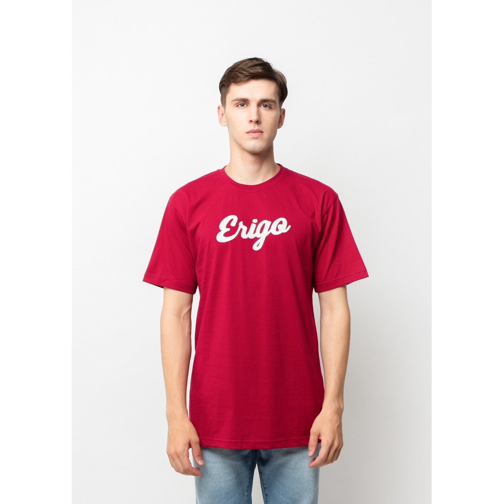 

Erigo T-Shirt Basic White Maroon