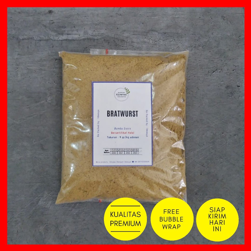 

SIAP KIRIM [GROSIR] Bumbu Aroma Sosis Bakar Bratwurst Jerman 250gr