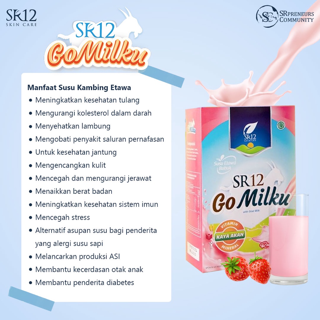 SUSU GO MILKU SR12 ETAWA RASA COKELAT / SUSU GOMILKU / SUSU ETAWA KUALITAS PREMIUM / GOAT MILK BUBUK