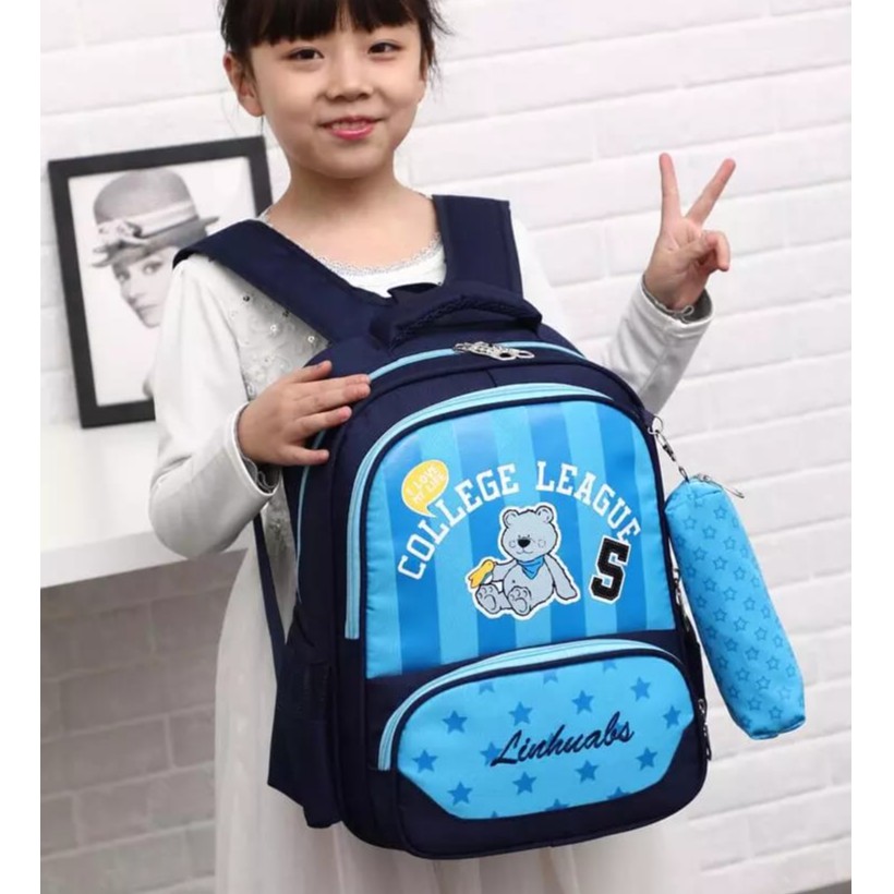 Tas Sekolah Import Tas Ransel Fashion Double Decker 2020 Backpack SD Tas Fashion Tas Boneka S