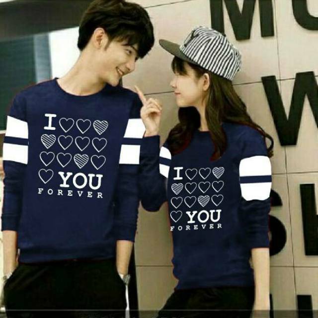 COUOLE LAVINO KAOS COUPLE LENGAN PANJANG BAJU PASANGAN KAOS PASANGAN BAJU COUPLE / JS