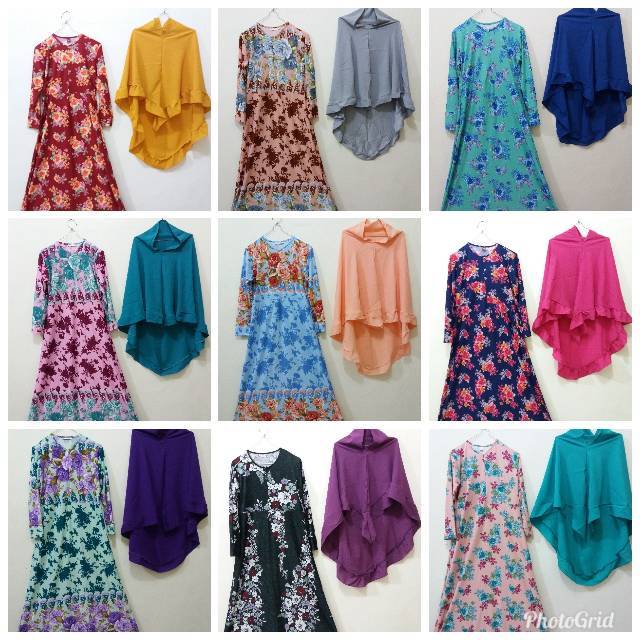 gamis misbe murah / gamis sifon / gamis syari / gamis brukat / maxi jersey polos