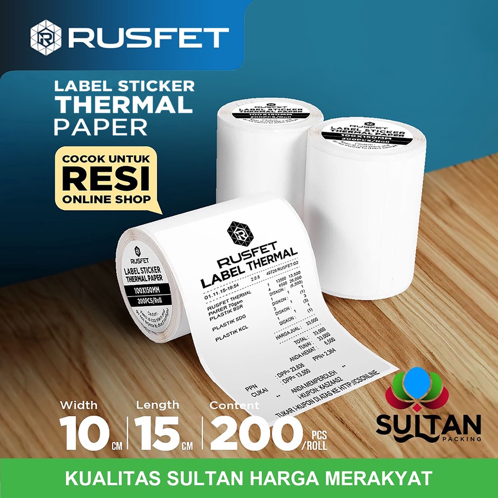 

Sticker Label Thermal Paper A6 100x150mm 10x15cm Stiker Barcode Resi 200