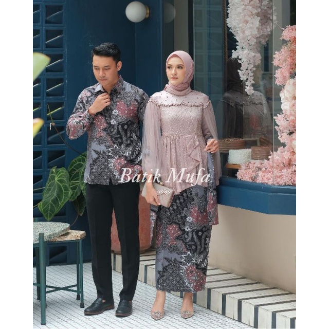 Set kebaya couple VANILA Rose pink Kebaya terbaru kebaya wisuda kekinian kebaya modern kebaya lamaran tunangan