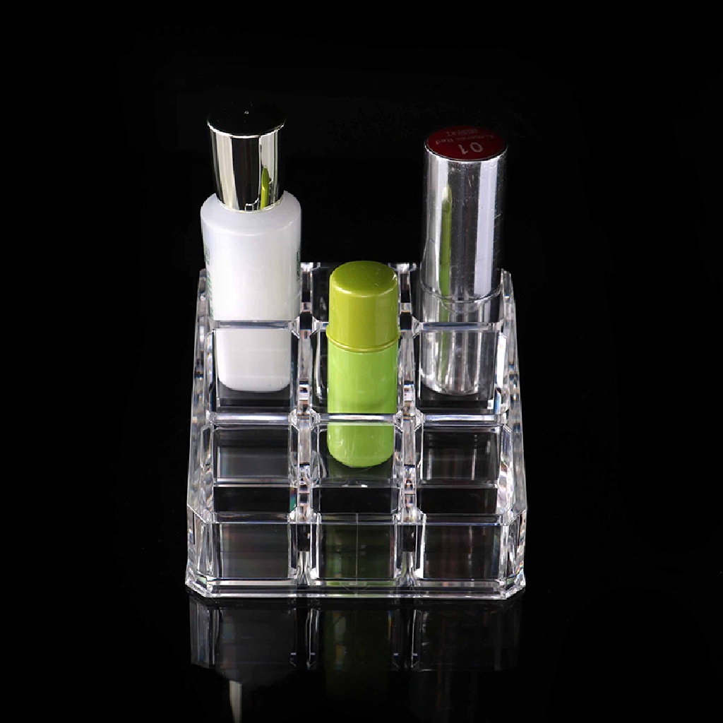 (Infiniteforce.Id) Stand Holder / Display Lipstick 9 Sekat Bahan Akrilik