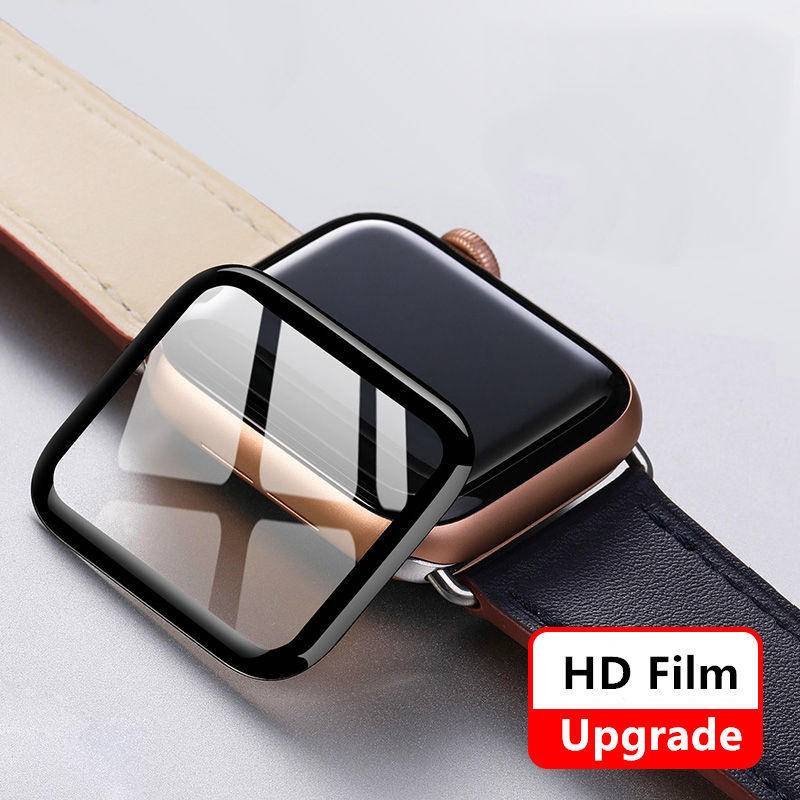 2PCS Soft Glass For Apple Watch 7 45mm 41mm iWatch series 6 5 4 3 se 44mm 40mm 42mm 38mm 9D HD Full Film Apple watch Screen Protector