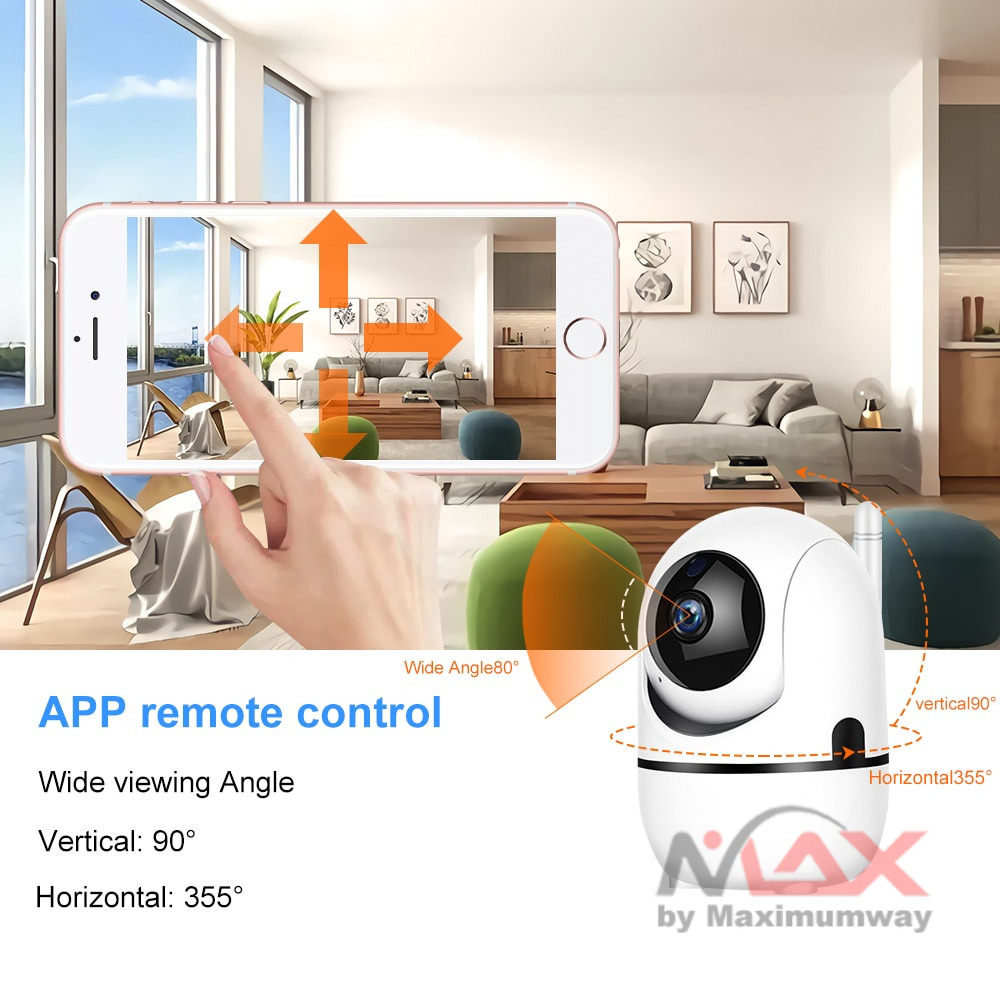 ZOSI CCTV WiFi IP 1080p HD berputar 360 derajat intercom 2 arah penglihatan malam Kamera Two Way Audio IR Motion Sensor 1080p Full HD resolusi tinggi remote dengan HP Android atau IOS Wifi Surveillance Camera Baby Monitor 1080p CCTV HD Smart IP Security