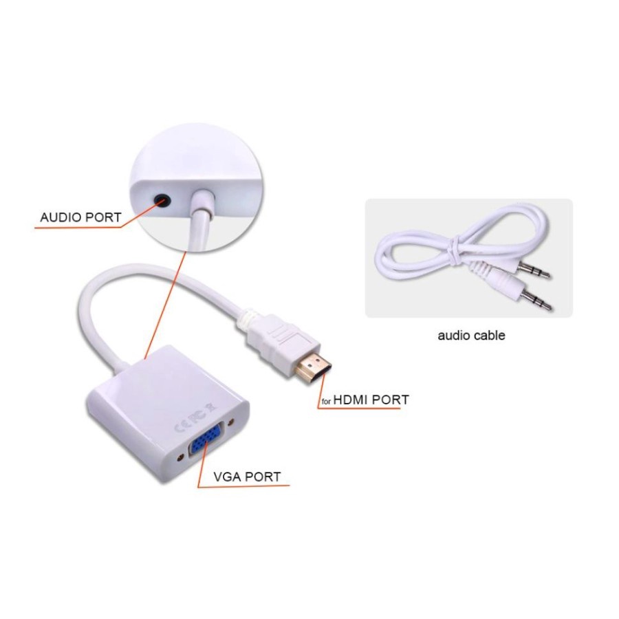 Kabel HDMI To VGA + Audio - Merk Netline