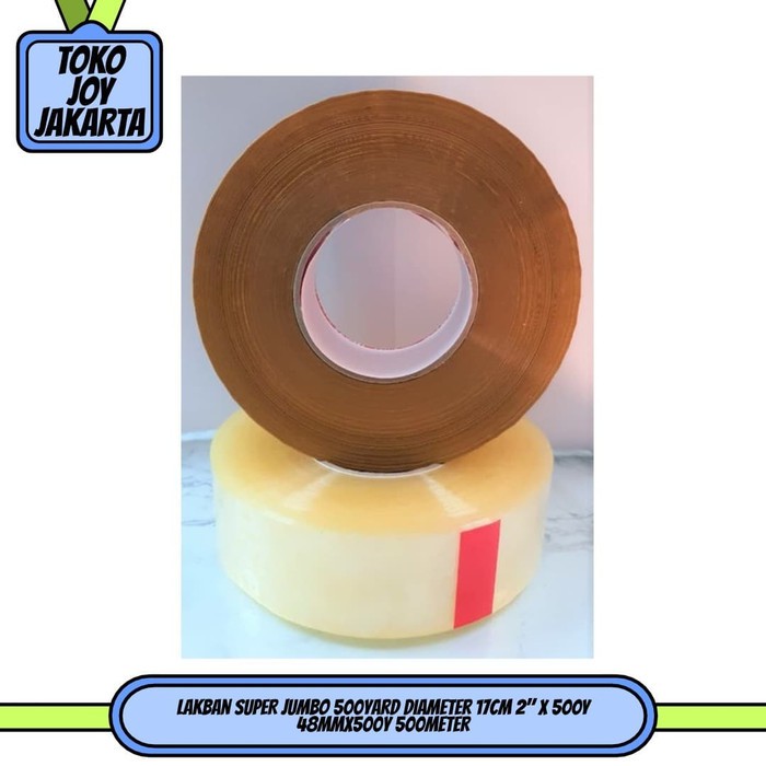 

Lakban SUPER JUMBO 500yard Diameter 17cm 2" X 500Y 48mmx500y 500meter