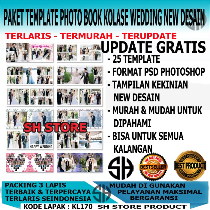Template Desain Photobook Kolase Foto Kekinian Terbaru PSD KL170