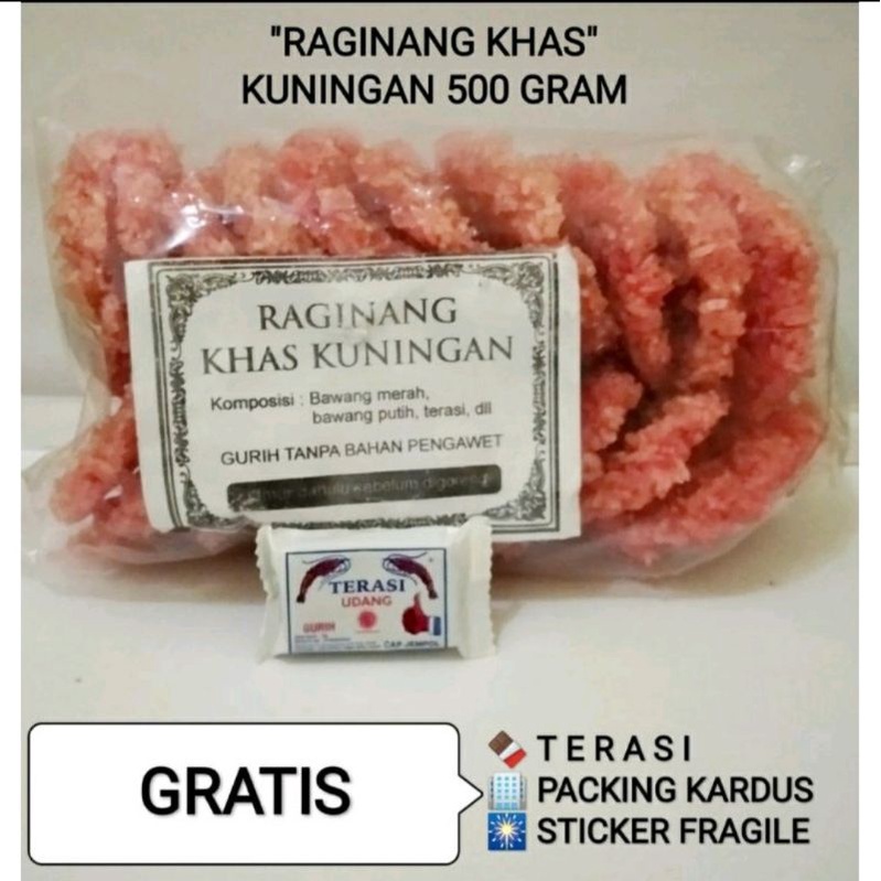 

RENGGINANG MENTAH TERASI ASLI KUNINGAN CIREBON @500 GR GRATIS TEH UPET khas Cirebon