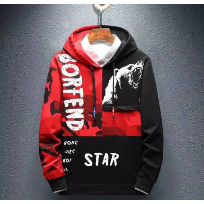 BORFEND STAR HOODIE PRIA - SWEATER FULLPRINT FLECEE