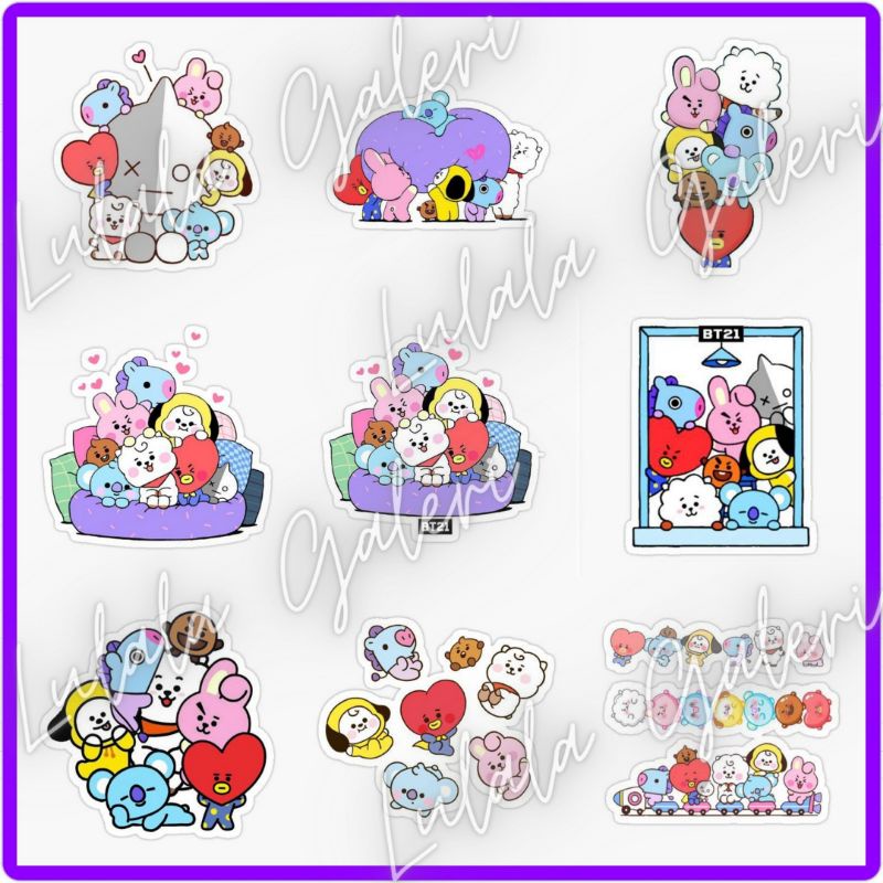 

Sticker BT21 Part 1 / Stiker BTS / Stiker HP /Stiker Laptop / Sticker Aesthetic