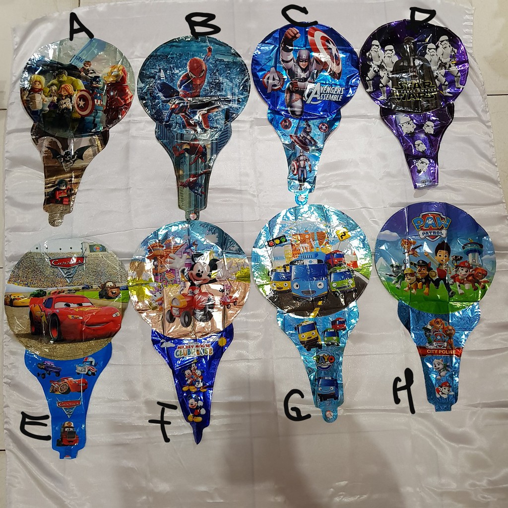 Balon Pentungan karakter / Balon foil Pentungan / Balon tongkat