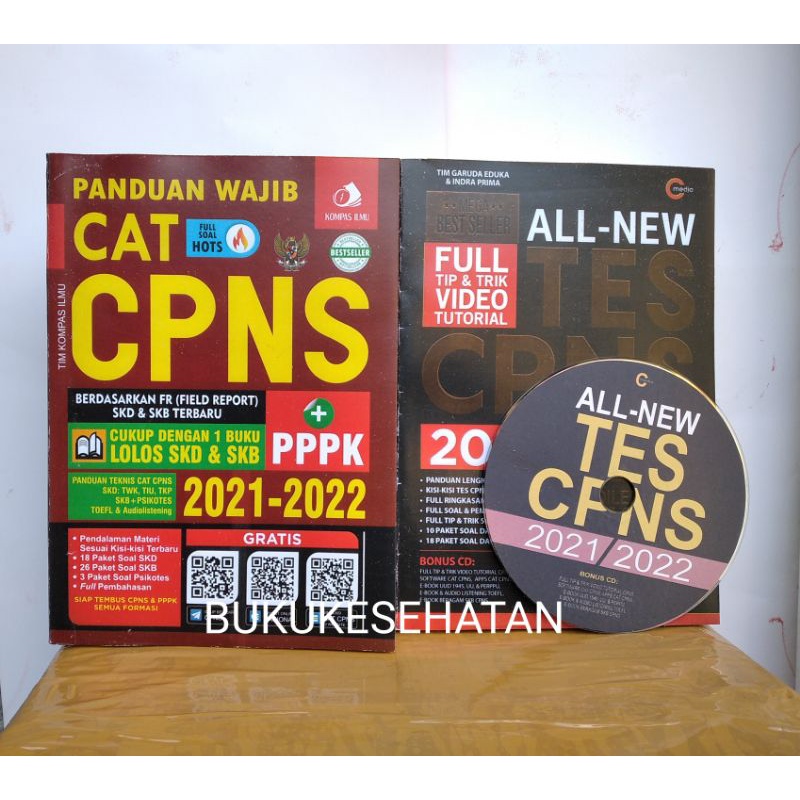 Paket 2 Buku CAT CPNS Dan ALL NEW TES CPNS 2021-2022
