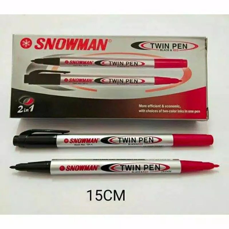 

Spidol Twinpen SNOWMAN 2 Warna