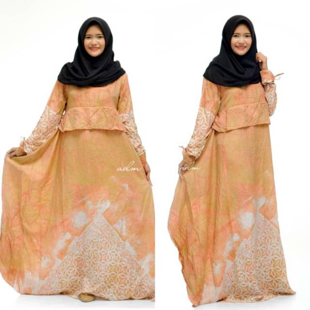 Gamis batik tulis gamis batik mewah gamis batik pesta
