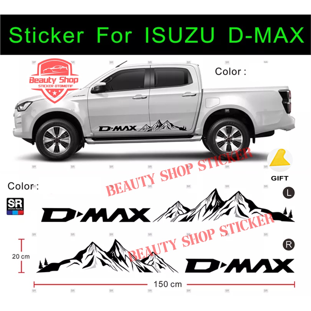 stierk sticker dmax d max stripe stiker mobil isuzu dmax offroad mountain