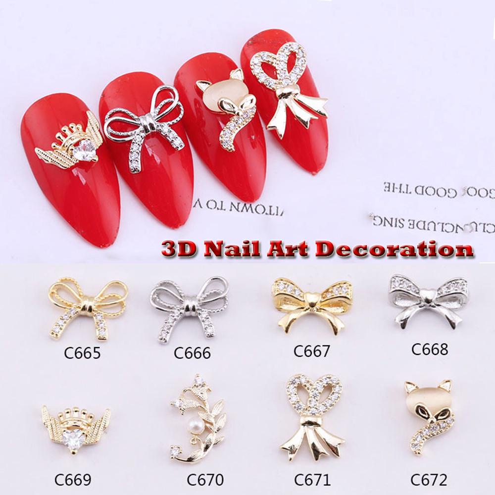 AUGUSTINA Agustina 3D Nail Art Dekorasi Kecil Manicure Aksesoris Glitters Zirkon Shell Batu Liontin