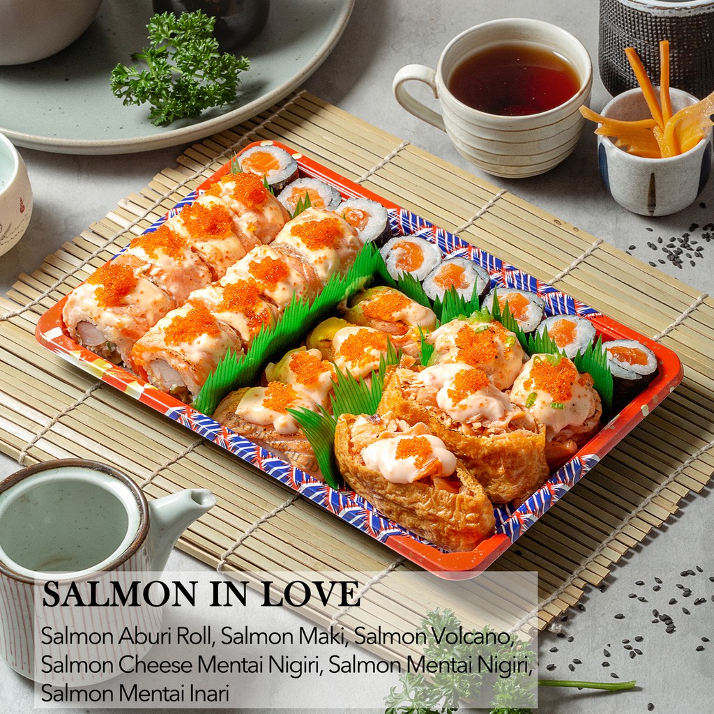 

SALMON IN LOVE | MEDIUM SIZE SUSHI PLATTER ISI 24PCS | BIRTHDAY SUSHI