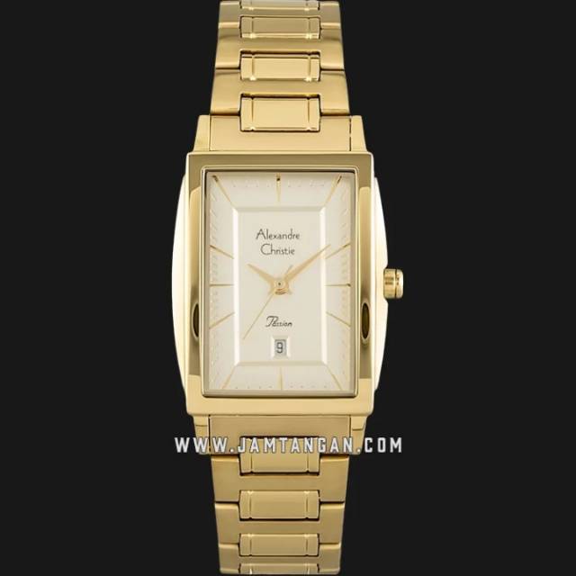 Alexandre Christie AC 2802 LD BGPIV Ladies Silver Dial Gold Stainless Steel Strap