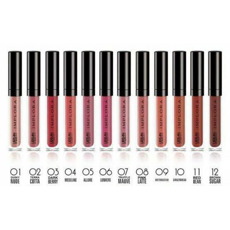 IMPLORA Urban Lip Cream Matte / Lip Velvet Original BPOM Lipcream Lipstick Lip Stick